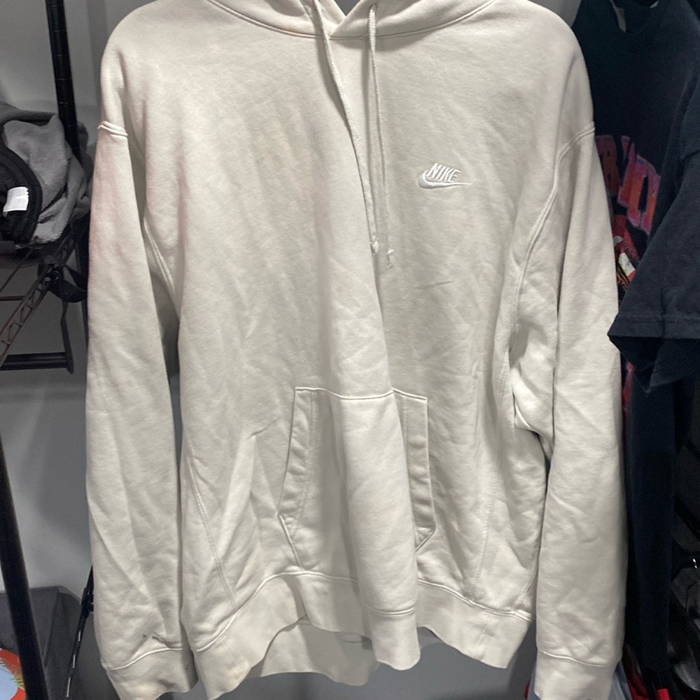 white mens nike hoodie xl
